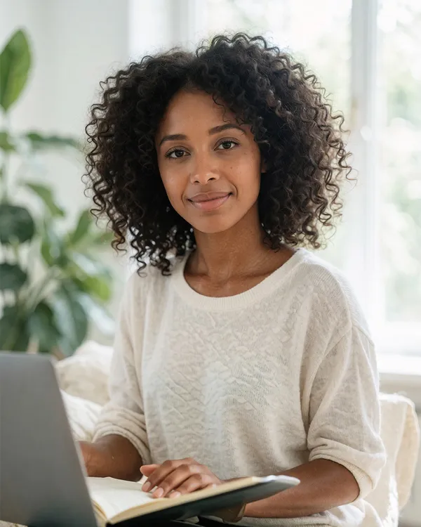 Woman finding relief from PMDD symptoms through specialized premenstrual dysphoric disorder treatment