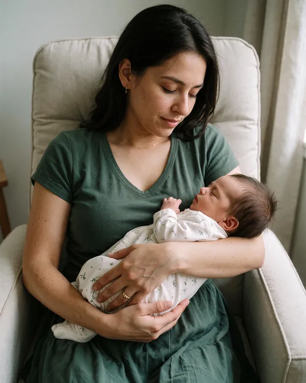 New mother finding calm through postpartum anxiety treatment and medication management